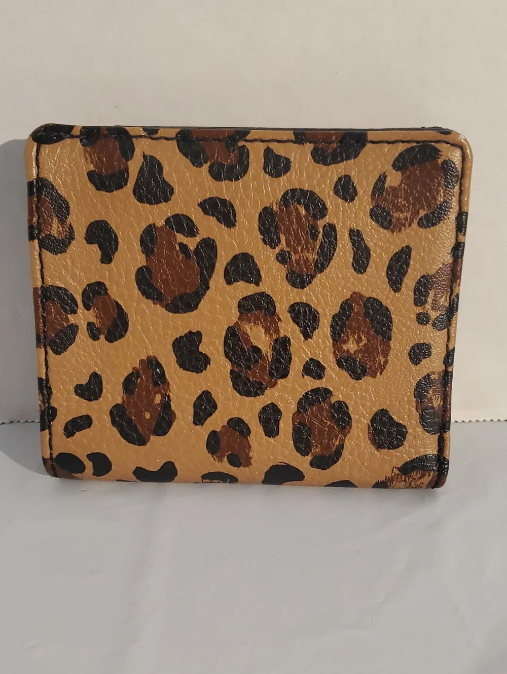 Fossil Leopard-Print Card Wallet in Tan, Brown & Black